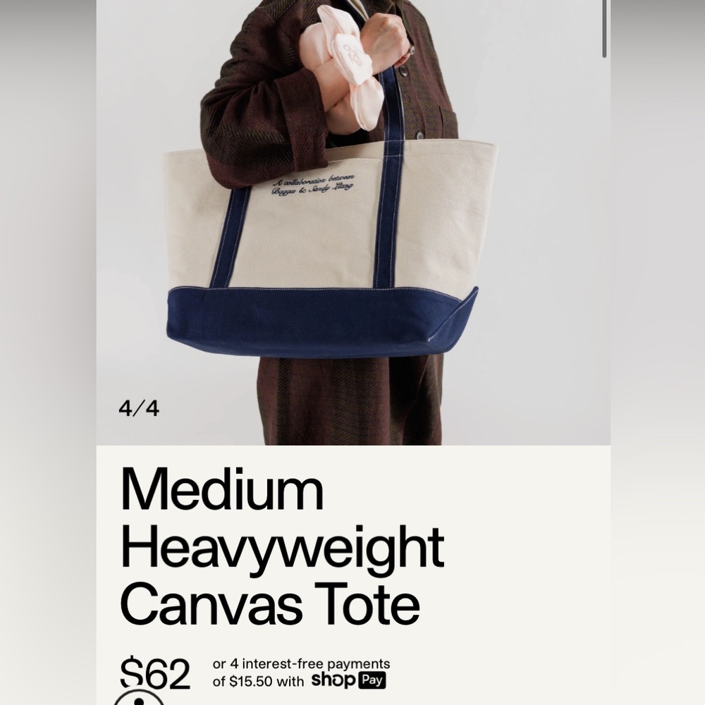 Sandy Liang BAGGU collaboration medium heavyweight tote!